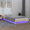 Image de vidaXL Cadre de Lit à LED Sommier à Lattes Lit Simple Lit Adulte Cadre à Lattes sur Pied Meuble de Chambre à Coucher 90x190 820002