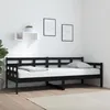 Image de vidaXL Lit de jour Noir Bois massif de pin 80x200 cm 820366