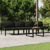 Image de vidaXL Salon de jardin 5 pcs avec coussins Aluminium Anthracite
