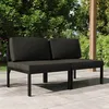 Image de vidaXL Canapé de jardin 2 places avec coussins Aluminium Anthracite ensemble de canapés de jardin ensemble de canapés 3107781