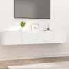 Image de vidaXL Meubles TV 2 pcs blanc 80x30x30 cm bois dingénierie 804535