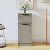 Image de Buffet Bas - Gris Béton - 2 Portes - Bois dIngénierie - Style Scandinave - 70 cm de Hauteur