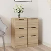 Image de 811158 vidaXL Buffets 2 pcs Chêne Sonoma 30x30x70 cm Bois dingénierie