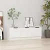 Image de vidaXL Meuble TV Blanc 102x35x365 cm Bois dingénierie811358