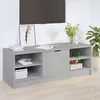 Image de Meuble TV - Classique - Gris Béton - 102x355x365 cm - Bois dingénierie - Rangement spacieux