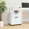 Image de vidaXL Classeur mobile avec roues Blanc 45x38x54 cm Bois dingénierie 811520
