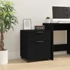 Image de vidaXL Classeur mobile avec roues noir 45x38x54 cm bois dingénierie 811521