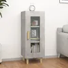 Image de Buffet - VIDAXL - Buffet Haut - Gris Béton - Bois dingénierie - 90 cm de hauteur