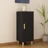 Image de 812412 vidaXL Buffet Noir 345x34x90 cm Bois dingénierie