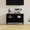 Image de vidaXL Meuble TV Noir 80x36x50 cm Bois dingénierie 812592