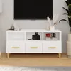 Image de vidaXL Meuble TV Blanc 102x36x50 cm Bois dingénierie 812600