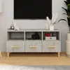 Image de vidaXL Meuble TV Gris béton 102x36x50 cm Bois dingénierie 812604