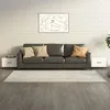 Image de vidaXL Tables basses avec pieds en métal 2 pcs Blanc 50x50x40 cm 812727