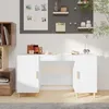 Image de vidaXL Bureau Blanc 140x50x75 cm Bois dingénierie 812762