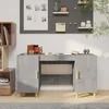 Image de vidaXL Bureau Gris béton 140x50x75 cm Bois dingénierie 812766