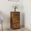 Image de Buffet - VIDAXL - Chêne Fumé - 3 Portes - Bois dIngénierie - 30x30x70 cm