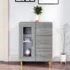 Image de 817364 vidaXL Buffet Sonoma gris 695x34x90 cm Bois dingénierie