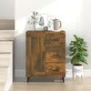 Image de 817372 vidaXL Buffet Chêne fumé 695x34x90 cm Bois dingénierie