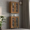 Image de 817392 vidaXL Armoire murale suspendue Chêne marron 69 5x34x90 cm