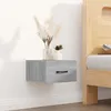 Image de vidaXL Table de chevet murale Sonoma gris 35x35x20 cm 817581
