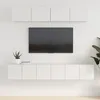 Image de vidaXL Ensemble de meubles TV 5 pcs Blanc Bois dingénierie 3114422