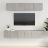 Image de vidaXL Ensemble de meubles TV 5 pcs Gris béton Bois dingénierie3114425