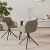 Image de vidaXL 2x Chaises Pivotantes de Salle à Manger Fauteuils à Dîner Chaises de Cuisine Chaises de Repas Hauteur Réglable Gris 344740