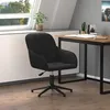 Image de vidaXL Chaise pivotante de bureau Noir Velours 344862
