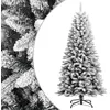Image de vidaXL Sapin de Noël artificiel avec neige floquée 120 cm PVC et PE 345188