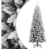 Image de vidaXL Sapin de Noël artificiel avec neige floquée 180 cm PVC et PE 345190