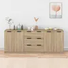 Image de 3115782 vidaXL Buffets 3 pcs Chêne sonoma Bois dingénierie