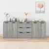 Image de 3115786 vidaXL Buffets 3 pcs Sonoma gris Bois dingénierie