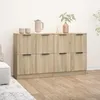 Image de vidaXL Buffets 2 pcs Chêne Sonoma 60x30x70 cm Bois dingénierie 3115806