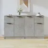 Image de vidaXL Buffets 2 pcs Gris béton 60x30x70 cm Bois dingénierie 3115815