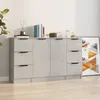 Image de vidaXL Buffets 3 pcs Gris béton Bois dingénierie 3115839