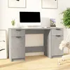 Image de vidaXL Bureau avec armoire latérale Gris béton Bois dingénierie 3115911