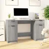 Image de vidaXL Bureau avec armoire latérale Sonoma gris Bois dingénierie 3115914
