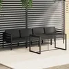 Image de vidaXL Salon de Jardin 5 pcs avec Coussins Mobilier de Patio Ensemble de Meubles de Terrasse Mobilier dExtérieur Aluminium 3115918