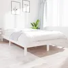 Image de vidaXL Cadre de lit Blanc 180x200 cm Bois de pin massif Super King 820557
