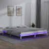 Image de vidaXL Cadre de Lit à LED Sommier à Lattes Lit Double Lit Adulte Cadre à Lattes sur Pied Meuble de Chambre à Coucher 160x200 820617