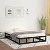 Image de vidaXL Cadre de lit Noir 200x200 cm Bois massif 820820
