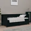 Image de vidaXL Lit de jour Noir 75x190 cm Bois de pin massif 820920