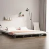 Image de vidaXL Lit de palette Gris 140x190 cm Bois de pin massif 821439