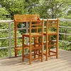 Image de vidaXL Ensemble de Bar de Balcon 3 pcs Mobilier de Patio Table et Tabourets de Bistrot Meubles de Terrasse Extérieur Jardin 3116002