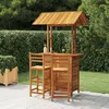 Image de vidaXL Ensemble de Bar de Jardin 3 pcs Mobilier de Patio Table et Tabourets de Bistrot Meubles de Terrasse Extérieur Bois 3116004
