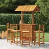 Image de vidaXL Ensemble de Bar de Jardin 5 pcs Mobilier de Patio Table et Tabourets de Bistrot Meubles de Terrasse Extérieur Bois 3116005