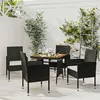Image de vidaXL Mobilier à Dîner dExtérieur 5 pcs Ensemble de Salle à Manger de Patio Table et Chaises de Repas Jardin Terrasse 3120090