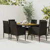 Image de vidaXL Mobilier à Dîner dExtérieur 7 pcs Ensemble de Salle à Manger de Patio Table et Chaises de Repas Jardin Terrasse 3120100