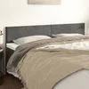 Image de vidaXL 2 x Têtes de Lit Meubles de Chambre à Coucher Accessoires de Lit Simple Têtes de Cadre de Lit Intérieur Gris Foncé 345859