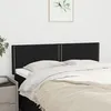 Image de vidaXL Têtes de lit Noir 144 x 5 x 78/88 cm Tissu 345926